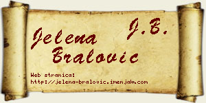 Jelena Bralović vizit kartica
